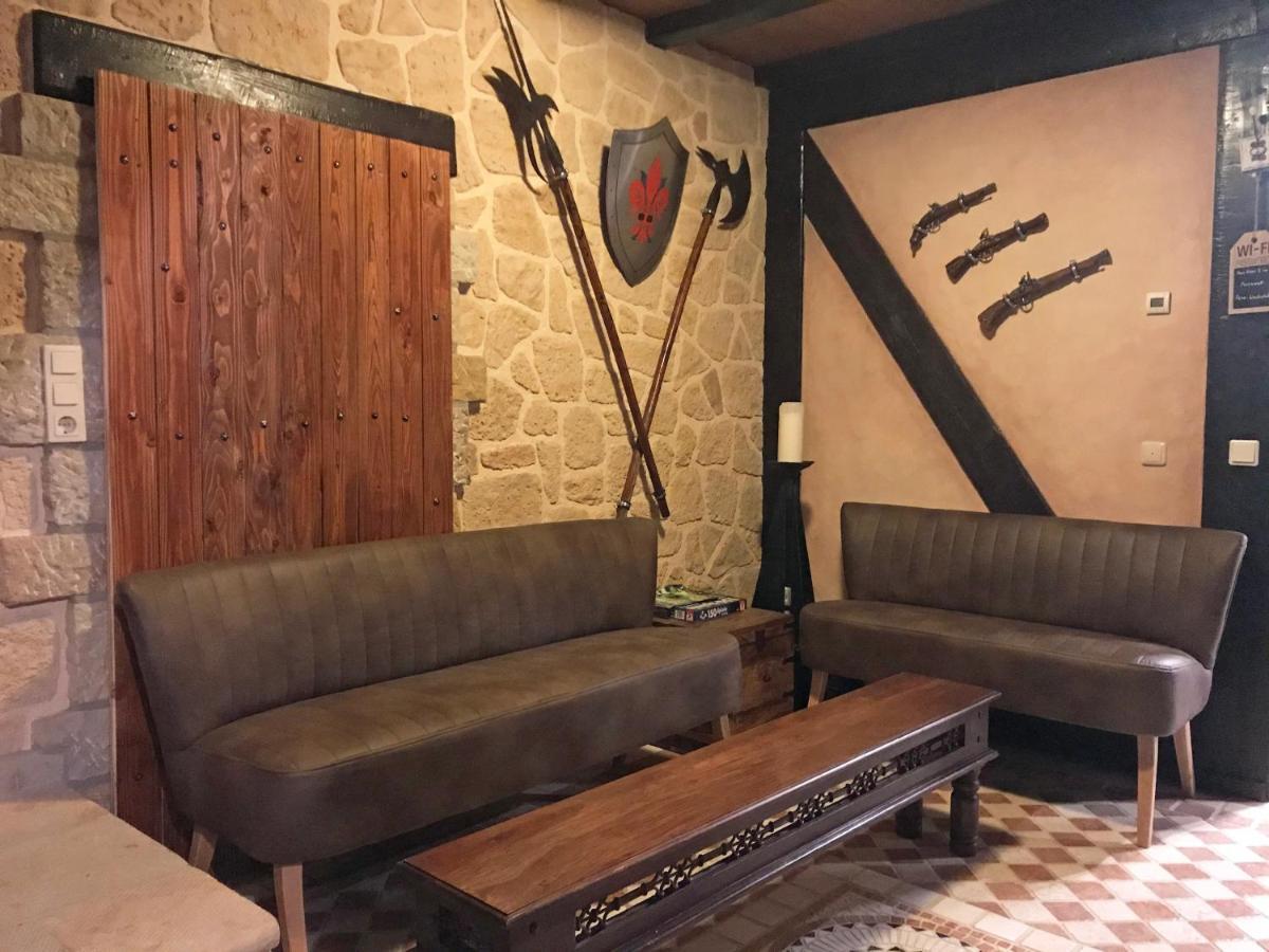 Ferienwohnung Wachstube Mit 3 Schlafraeumen Im Rittergut Leppersdorf Wachau Exteriör bild